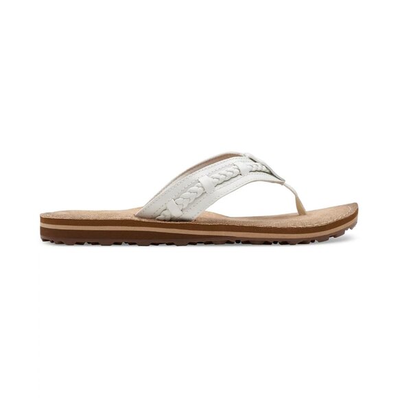 Woman's Sandals Clarks Fenner Nerice Off White SIze 10M - Picture 1 of 4